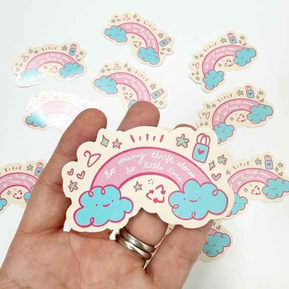 2/$30 NEW So Many Thrift Stores So Little Time Sticker, Thrifting Reseller Gift - Picture 1 of 7